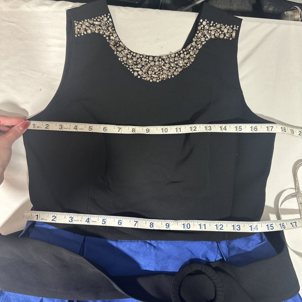 NEW $1095 SACHIN & BABI [ 10 ] Monica Sleeveless Sequined BallGown Black #J2111 - Picture 4 of 16
